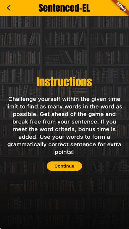 Sentenced-EL screenshot - Instructions Screen